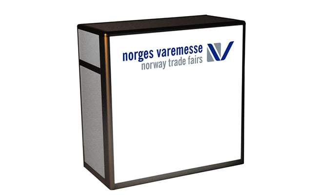 Profileringsdisk med bakgrunnslys, 102x52cm h:104cm