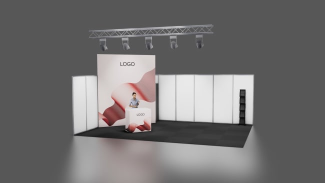 Appearance fargede vegger 35 m²,  5x7m (hjørne)