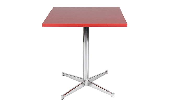 Table, red. 70x70cm, h76