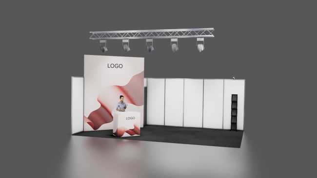 Appearance hvite vegger 28 m²,  3x9m(hjørne)