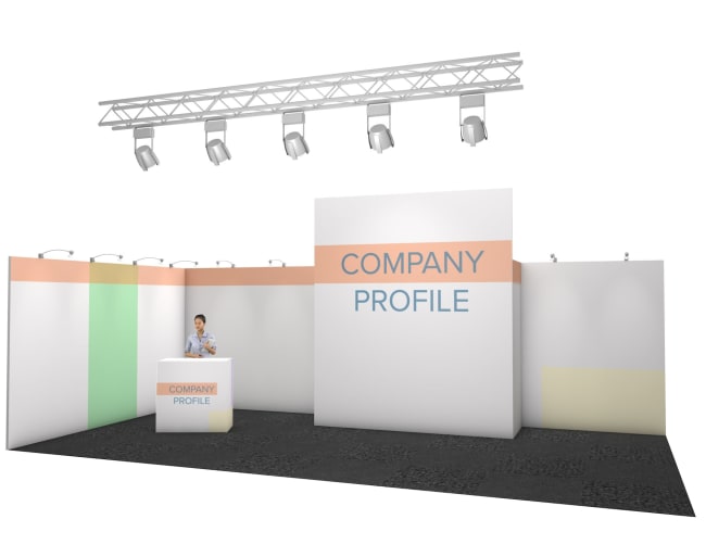 Nova høy bannervegg 32 m², 4x8m (hjørne)