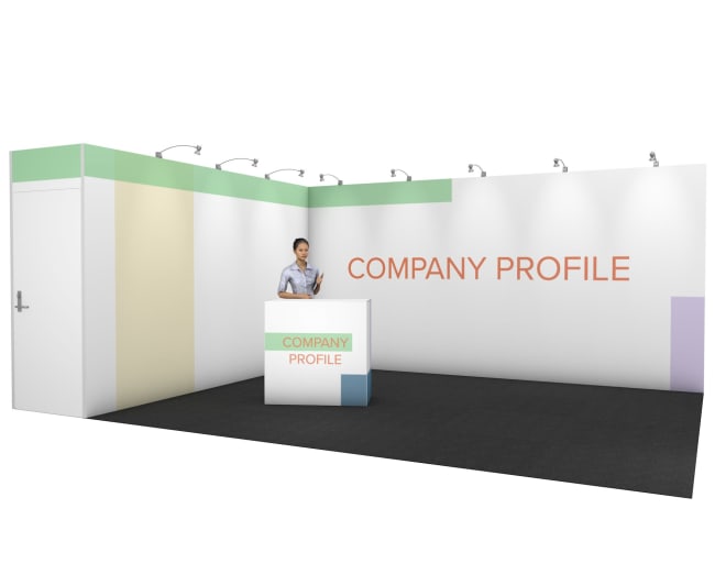 Nova bannerstand bakrom 24 m², 4x6m (hjørne)