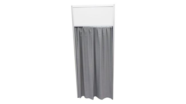 Curtain, grey/blue/black