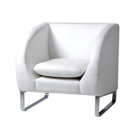 Milla lounge stol, hvit