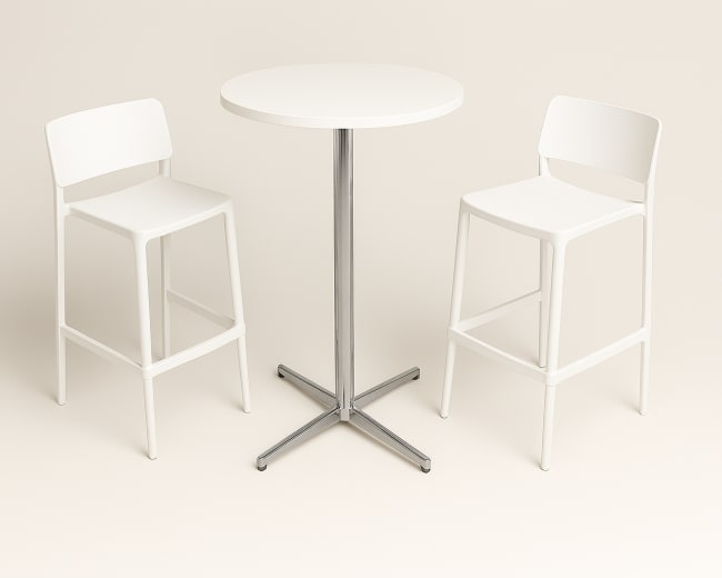 5275 standing table dia. 70 cm with four 5025 chairs