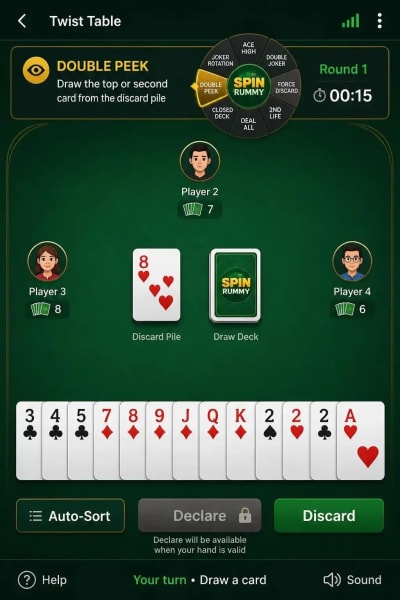 SPIN RUMMY screenshot 2 - gameplay preview