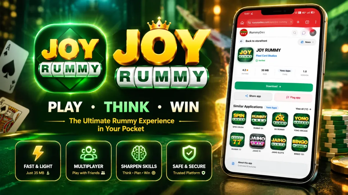 Joy Rummy App Review: Modes, Features & Table Play main cover article image
