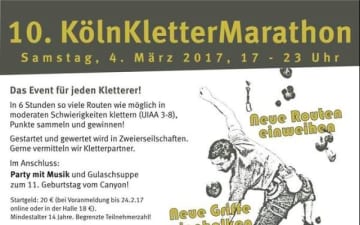 10. Kölner Kletter Marathon im Canyon