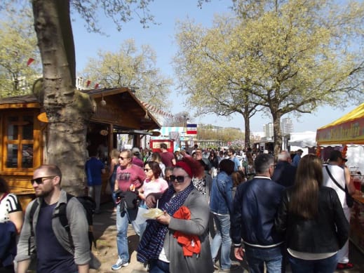Kölner Promenadenfest an der Hohenzollernbrücke am 07. und 08.04.2018