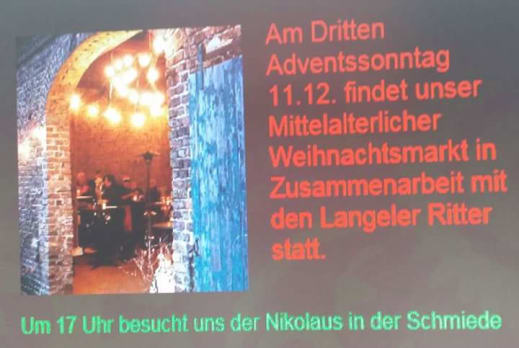 Mittelalterlicher Weihnachtsmarkt in Porz-Langel