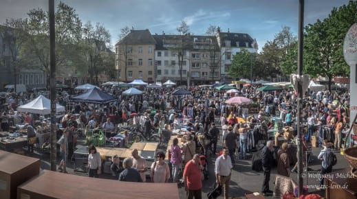 Flohmarkt in Nippes am Wilhelmplatz am 18.10.2020