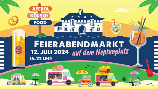 Feierabendmarkt auf den Neptunplatz in Köln Ehrenfeld