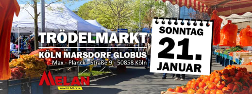 Trödelmarkt in Köln Marsdorf am Globus