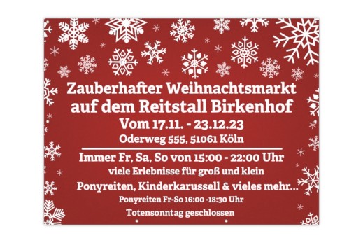 Weihnachtsmarkt auf dem Reitstall Birkenhof