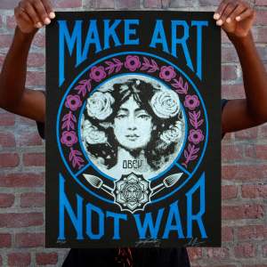Make Art Not War (Painting) - Black