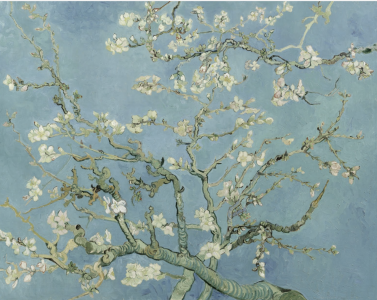 "AI Ghosts: Vincent Van Gogh Amandiers en Fleurs"