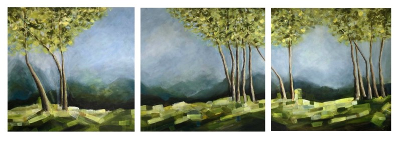 Leafy Glade Triptych