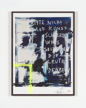 Bitte nicht auf Kunst schreiben