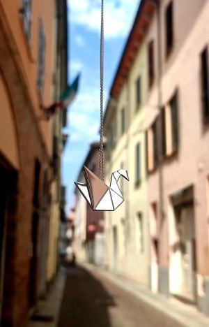 Origami Swan necklace n°2