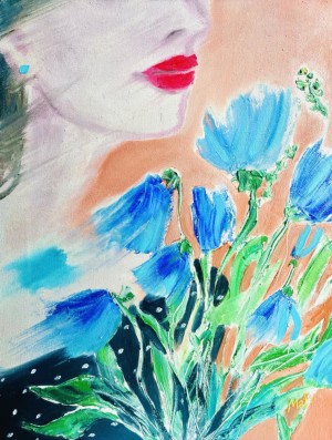 Ultramarine flowers-batterflyes
