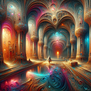 Radiant Echoes Of Infinity In Majestic Colors
