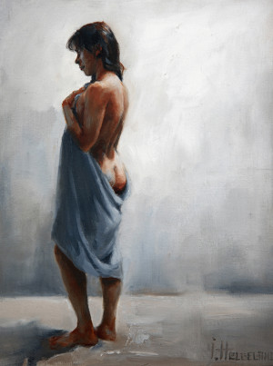 Girl in a Blue Scarf I