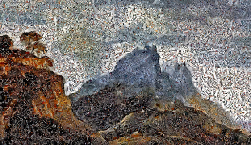 Paesaggio Veneto 04 | Puzzling Landscape series | Revisiting Tiziano Vecellio’s Presentazione di Maria al Tempio, detail 