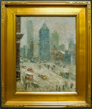 NYC Snow Scene (Forgery)