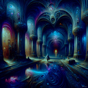 Radiant Echoes of Infinity In Blue