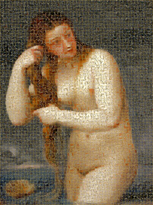 Venere Anadiomene, Puzzling Renaissance series, Revisiting Tiziano' Venere Anadiomene