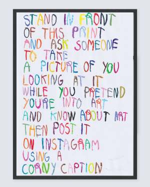 Stand in front and pretend you’re into art