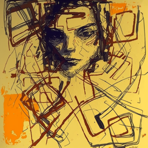 Post-it Art2Ai #1  Underneath My Cityscape Skin