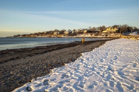 Freezing Dawn Walk, Newport, RI