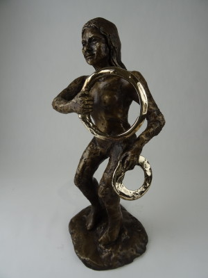 Woman with Hoops