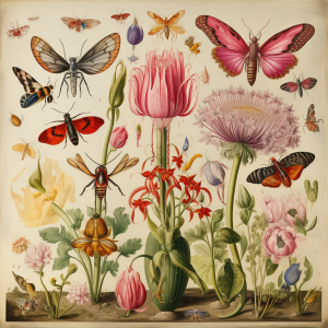 'Insects and Flowers' Botanical Print #28