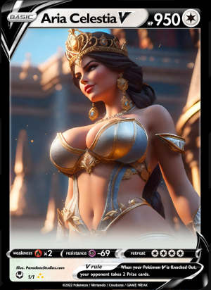 Voluptuous Princess Exclusive Custom Fan Art Card 1/1 (Aria Celestia)