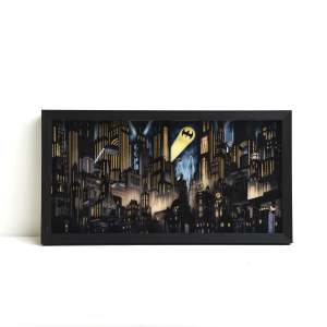 Danny Earls "Gotham City" Framed Acrylic Diorama
