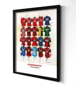 Bournemouth Shirts - A2 Signed Limited Edition Personalised Prints