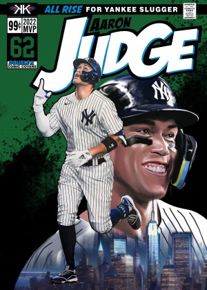 Aaron Judge Masterpiece Mint & Print Custom Card Art 2024 One of One (1/1) Green Variation by Ken Karl Fan Art Artist (Rare Concept Prototype)