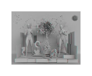 Tumbleweed Moon (Stage I (Auge & Welt)) - Anaglyph