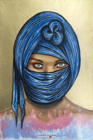 Woman With The Blue Veil