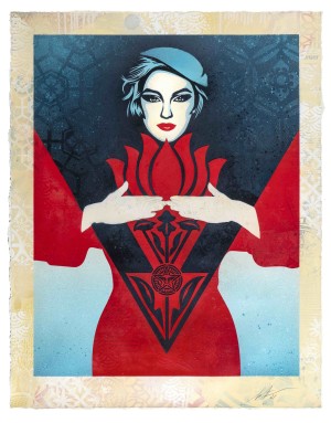 OBEY Noir Flower Woman Study (Red)