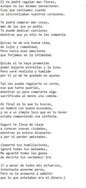 Letra Romántica