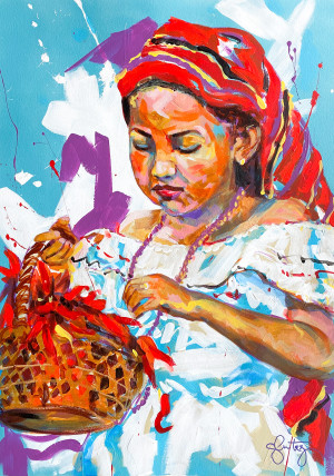 La Niña con Canasta de Pascuas