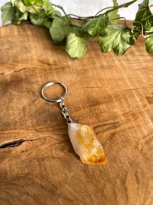 Gold Hustler - Citrin Schlüsselanhänger (gebr. Amethyst)