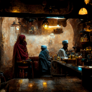 The Hiding moorish robot