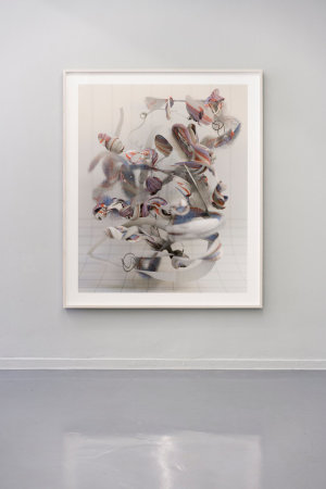 Rotblaue Exerzitie am Auge