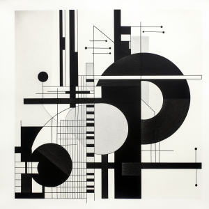 Black and White Abstract Minimalist Limited Edition Print #8