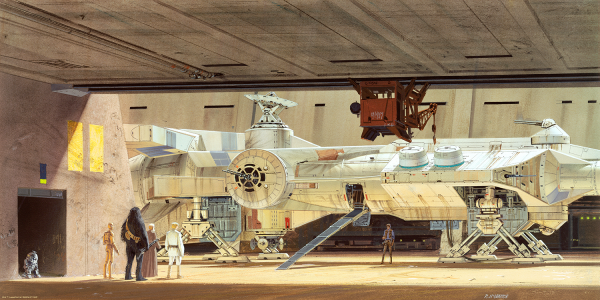 Ralph McQuarrie "Spaceport Hangar on Mos Eisley" Acrylic Panel Print