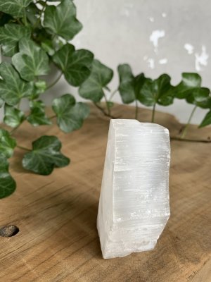 Selenit Rohstein - Geschnitten